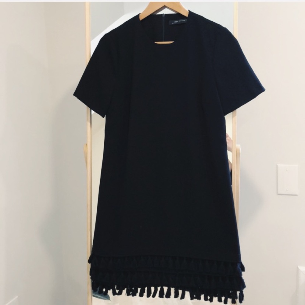 Zara Black Tassel Dress
